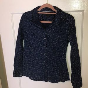 Banana Republic Button-up, Heart Polka Dot Design